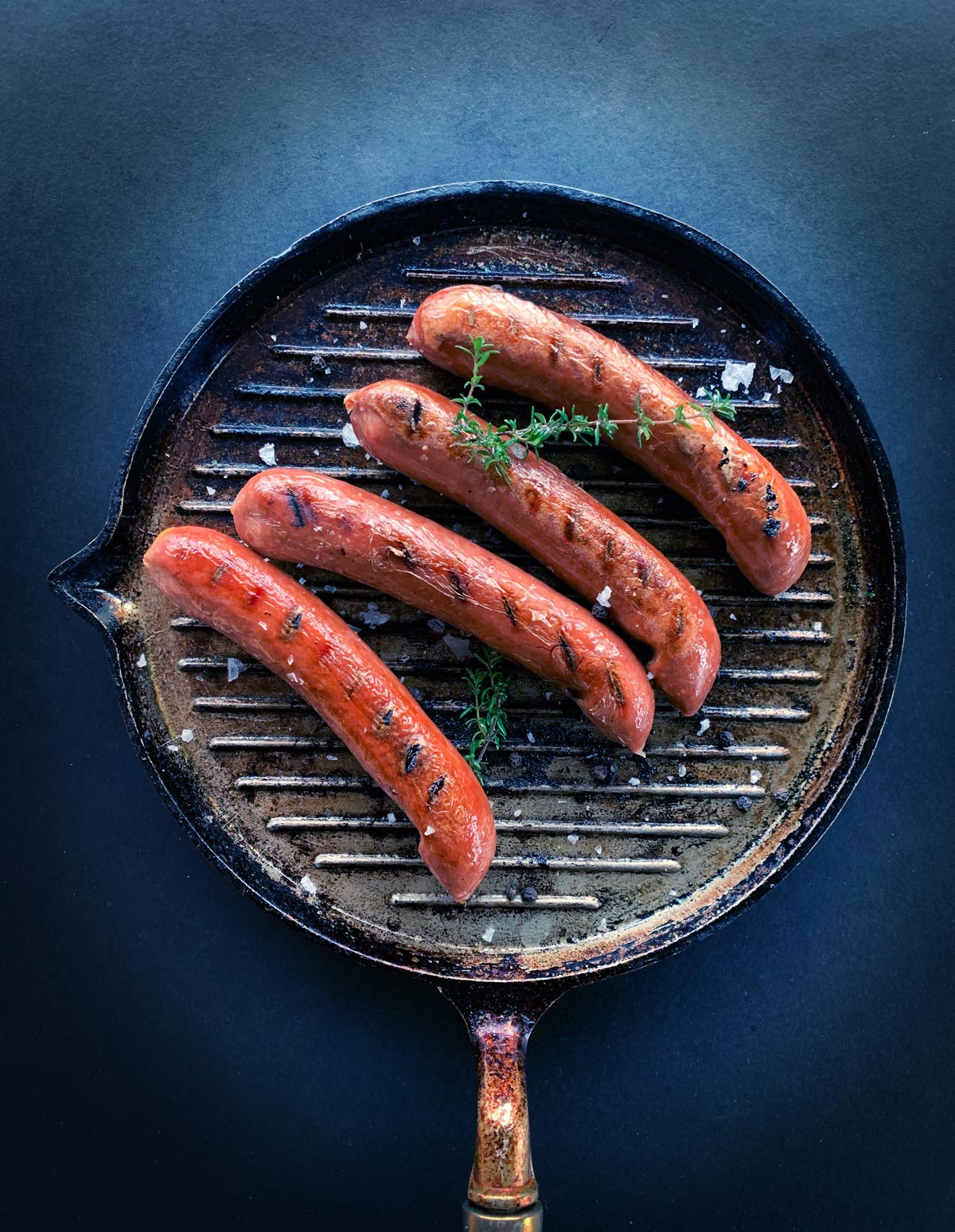 Vegan Sausages in a pan